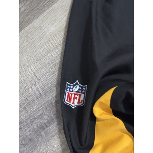 Reebok NFL Pittsburgh Steelers Pullover 1/4 Zip Windbreaker Jacket - Mens Medium - Picture 4 of 11
